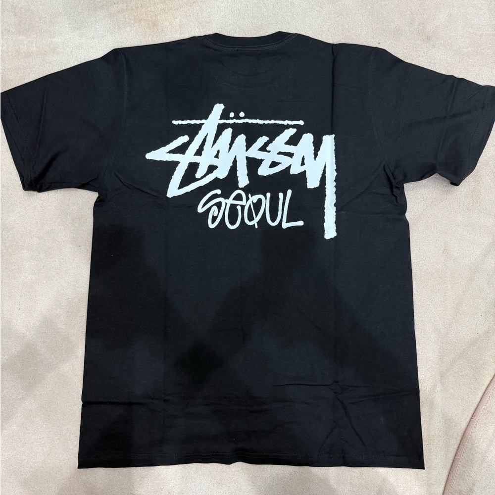 Stussy Seoul Black with White Logo Tee XXL